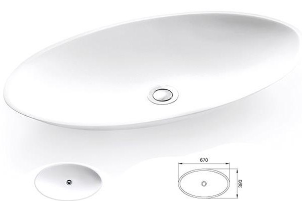 OA005 Oval vessel bathroom product