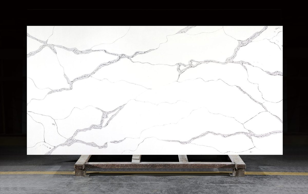 Calacatta Aurora engineered quartz slab