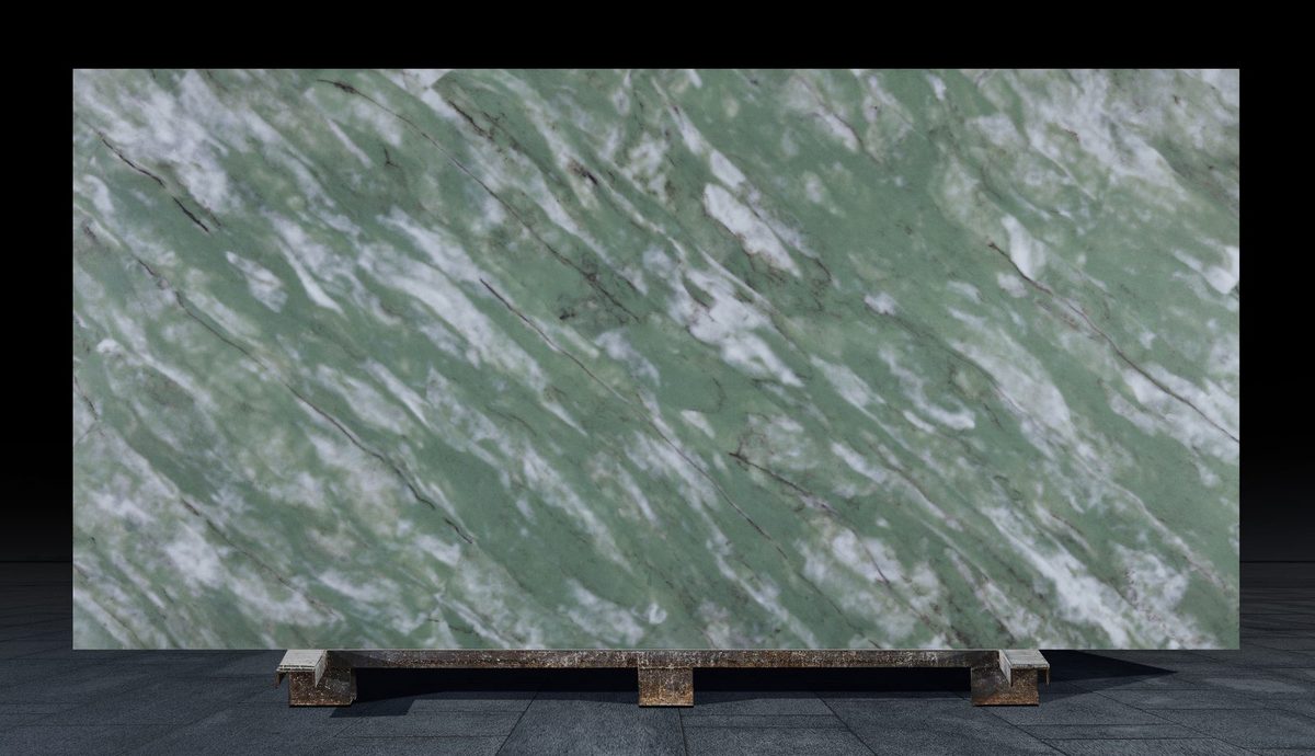 Verde Malachite engineered quartz slab