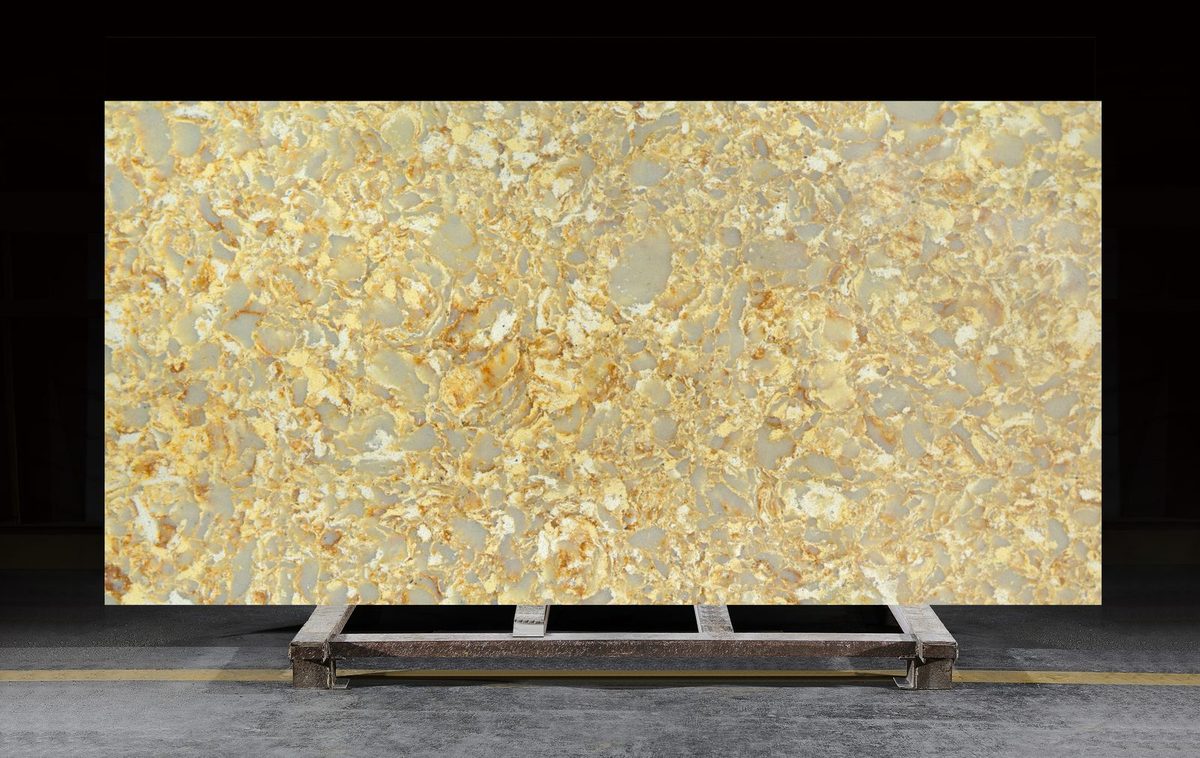 Onyx Ambra quartz slab, CN7020